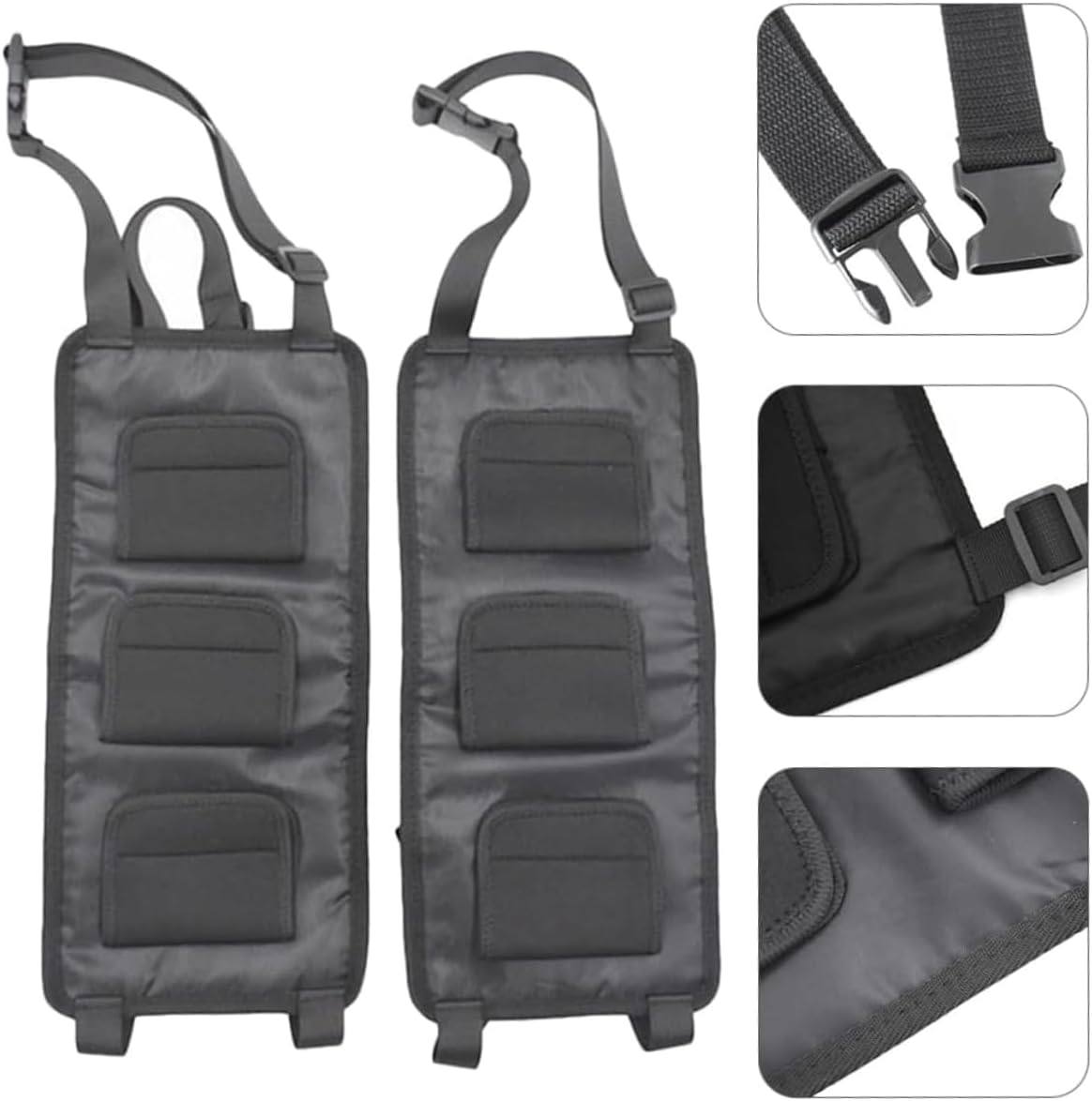 AIMALL 2Pcs Car Fishing Rod Rack Strap Holder for Backseat Storage, Portable Adjustable Fishing Pole Organizer, Durable Oxford Cloth with Neoprene Rod Wraps image number 5