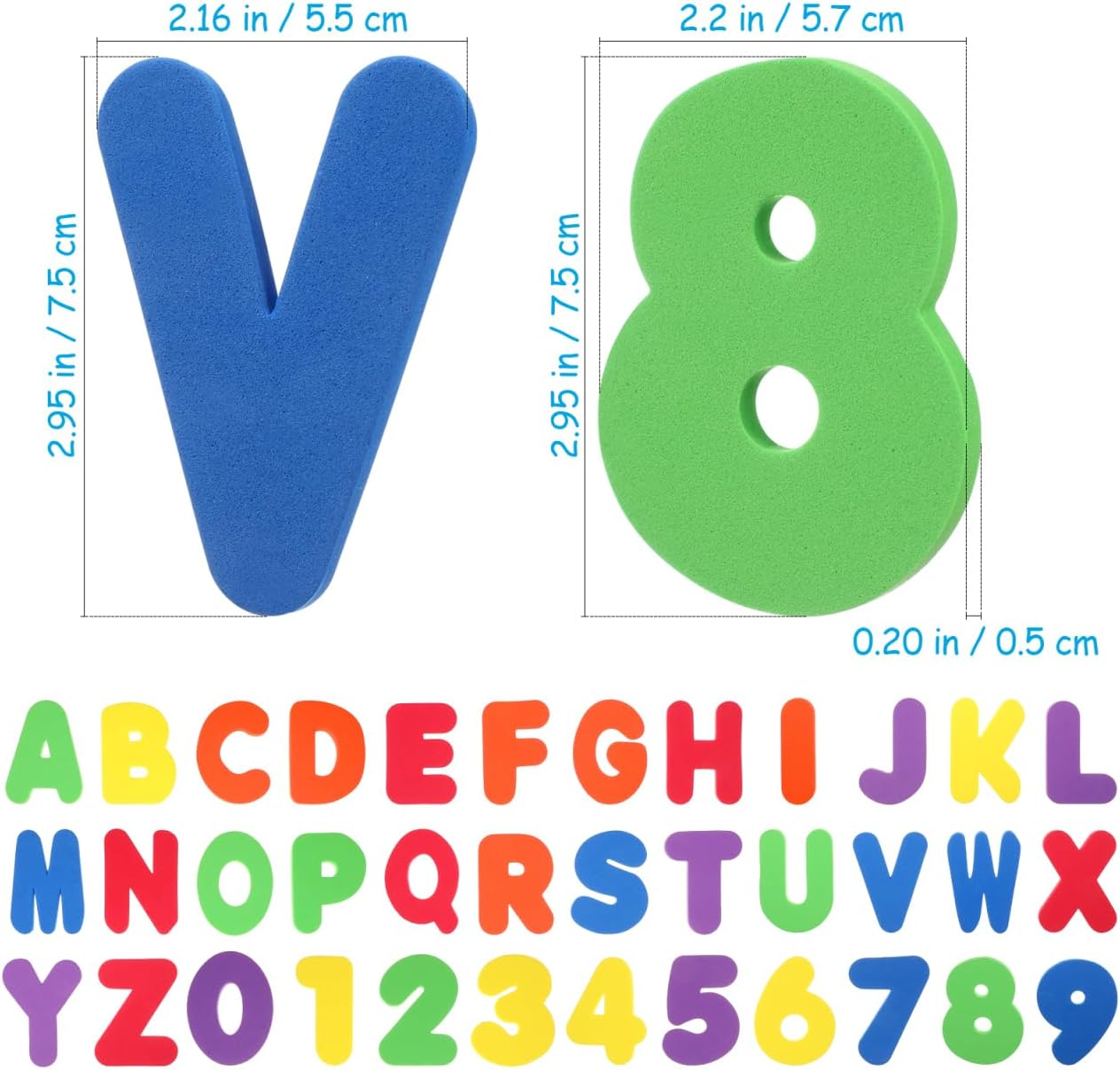 ERINGOGO 72 Pcs Bath Letters Toys Early Learning Bath Toy Water S Alphabet S Foam Floating Educational S image number 4