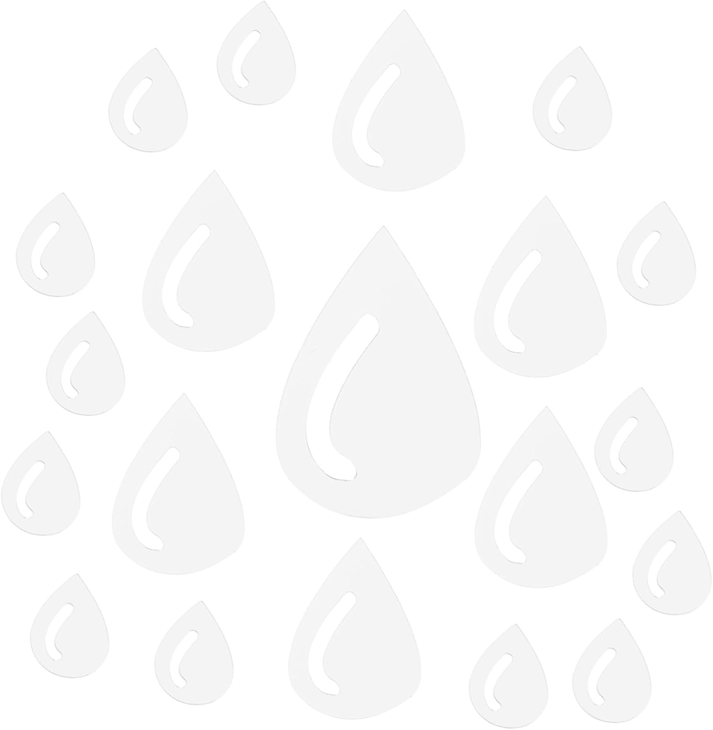 20Pcs Mirror Wall Decal Self-Adhesive Acrylic Stickers Creative Water Drop Decor for Home Decor