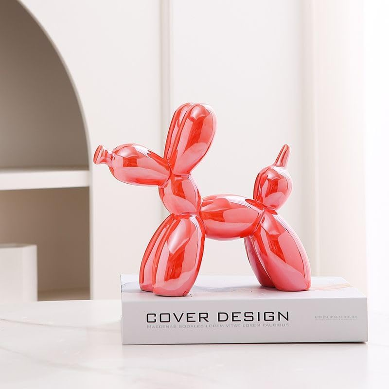 Resin Balloon Dog Sculpture,Creative Cute Animal Crafts Figurine Shaped Statue Art Sculpture Modern Desktop Ornament Decoration for Home Bedroom Living Room & Office Decor(Glod,8/ X8/ X3/) image number 6