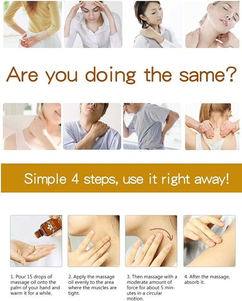 3 Pack Lymphatic Drainage Ginger Oil, Belly Drainage Ginger Oil Massage to Promote Blood Circulation Reduce Adipose Tissue Relieves Muscle Swelling and Pain-30Ml image number 4