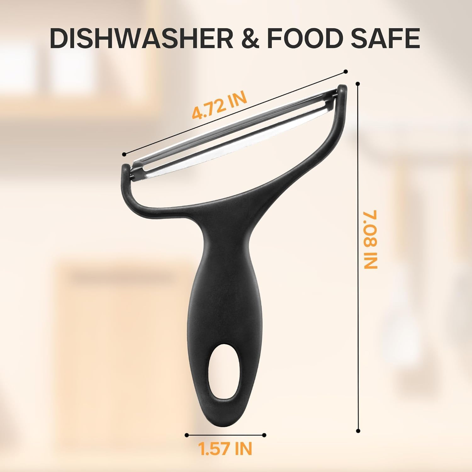 Black Vegetable Peeler Large Peelers for Kitchen, Y Wide Veggie Shredder for Cabbage Lettuce Julienne, Swivel Stainless Steel Blades Big Size Graters, Peelers and Slicers - Green image number 6