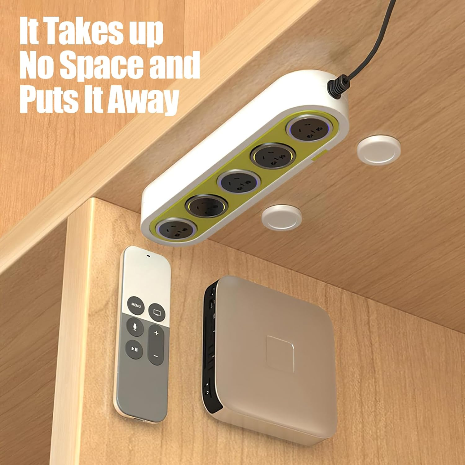 7-Pack Magnetic Wall Mount Remote Control Holders, Strong Self-Adhesive Remote Storage Solutions for Home and Office, White image number 2