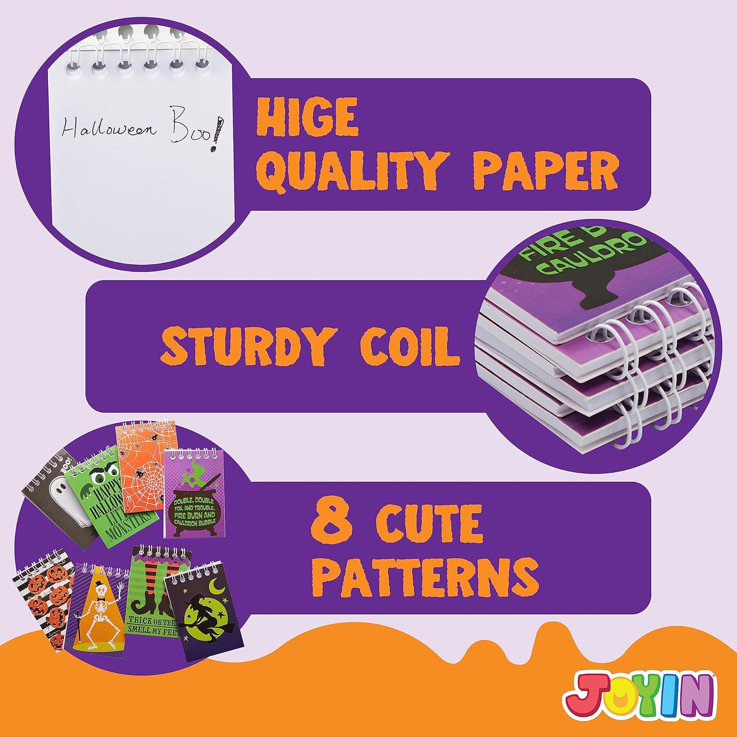 JOYIN 48 PCS Halloween Spooky Notepad Set in 8 Designs, Halloween Note Pads for Kids Trick or Treating, Stationery Prizes and Treats, Goodies Bags Fillers, School Classroom Party Favors Supplies Gifts image number 6