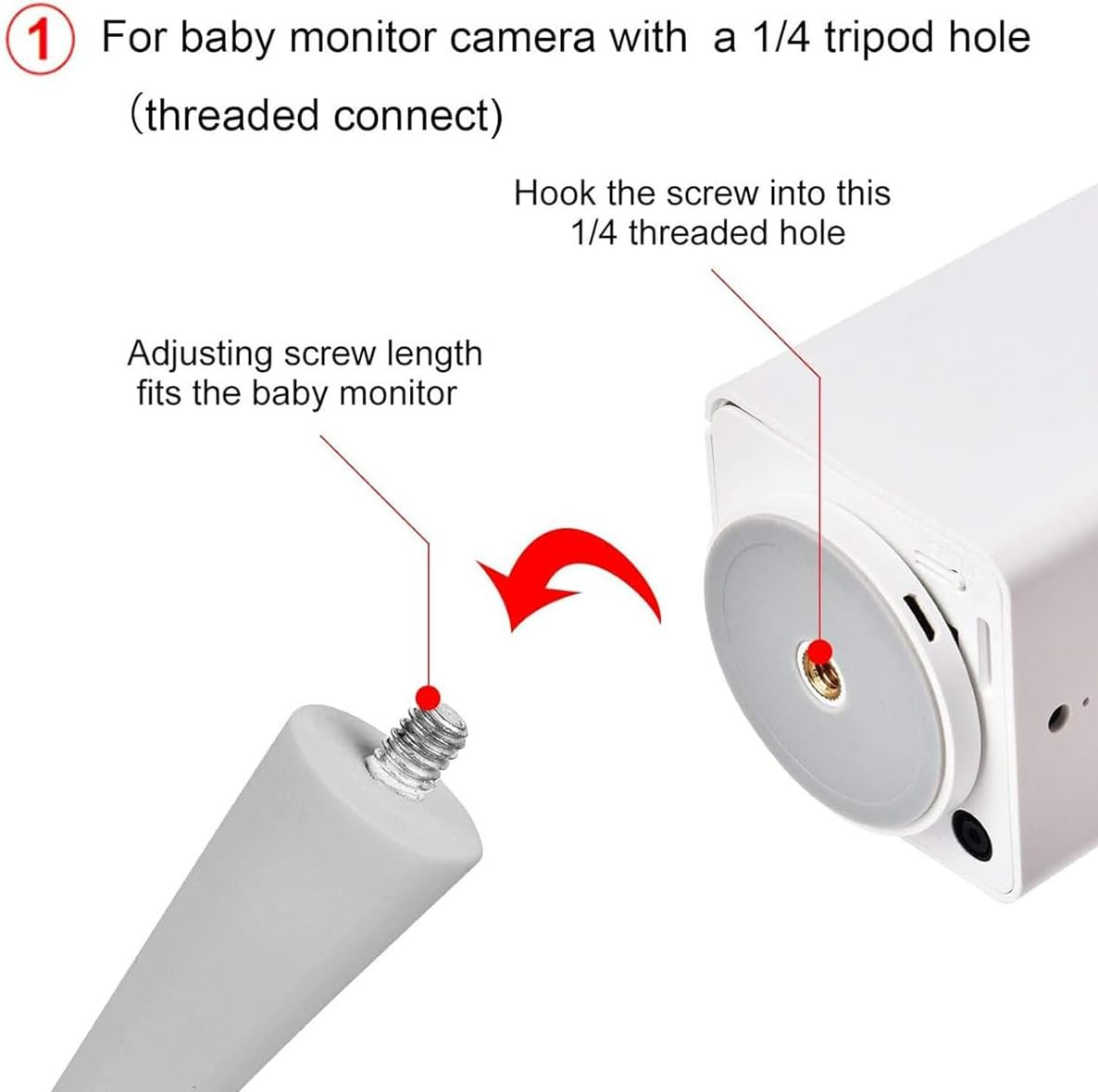 Baby Monitor Bracket,Flexible Twist Monitor Bracket,Universal Baby Camera Bracket,Fixed on Baby Bed Frame or Furniture. image number 6