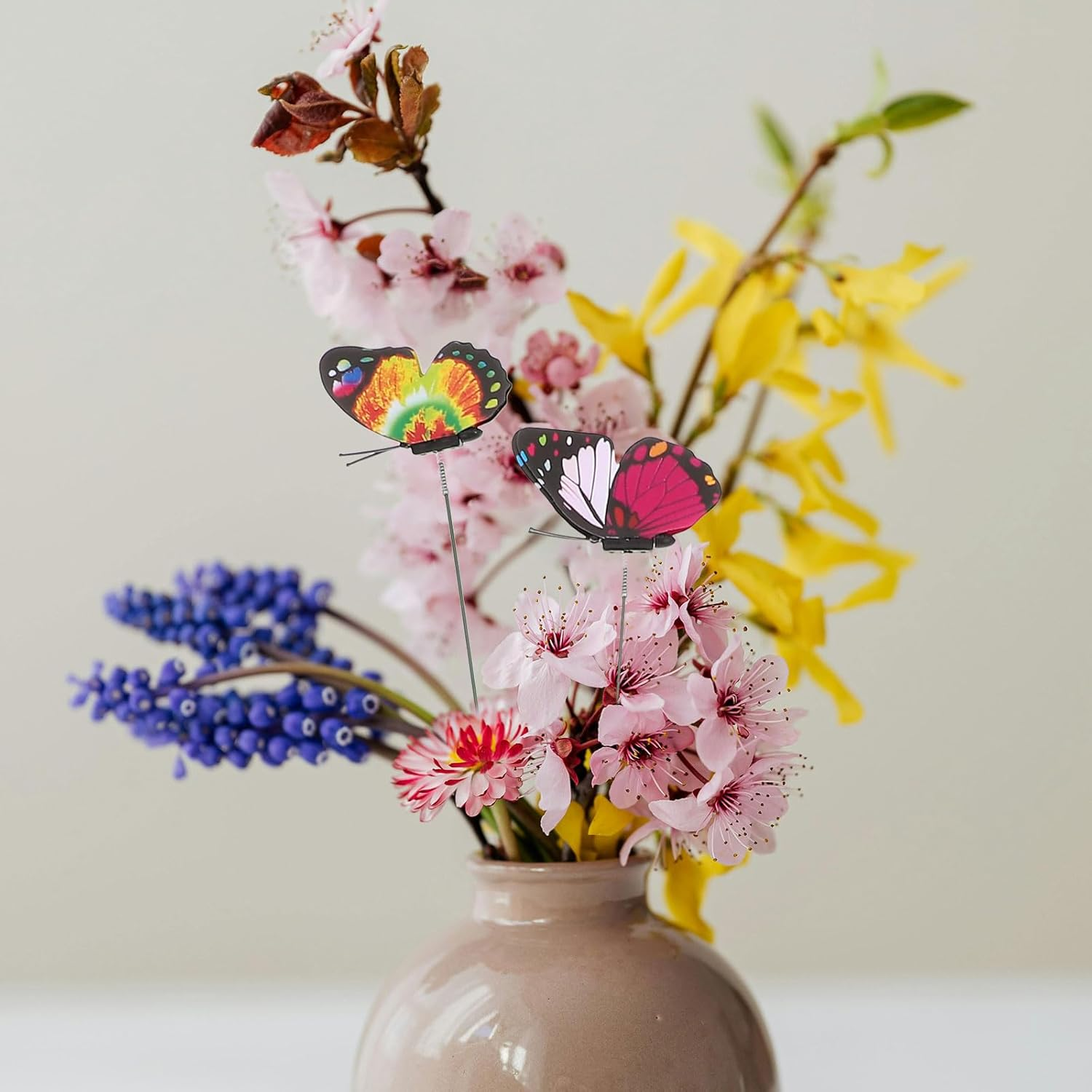 Kisangel 12Pcs Yard Artificial Butterfly Stakes Waterproof Butterflies Decoration for Christmas Butterfly Garden Stakes Decorative Plants Decor Chritmas Decor 3D Outdoor Ornaments image number 6