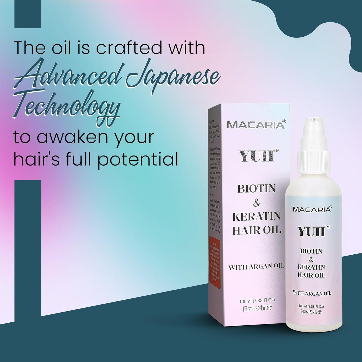 Yuii Biotin & Keratin with Argan Long Hair Care Growth Oil