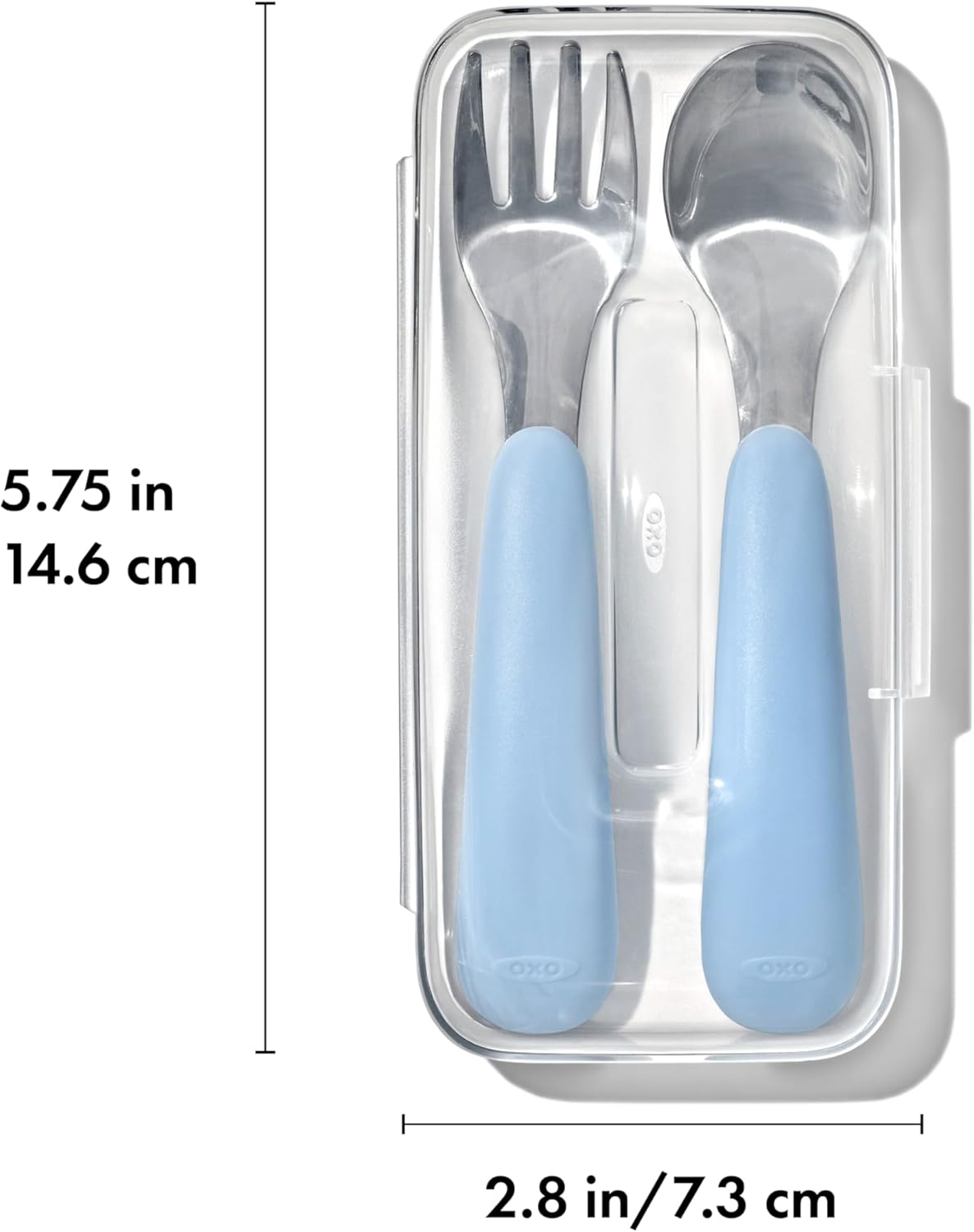 OXO Tot On-The-Go Fork and Spoon Set - Dusk