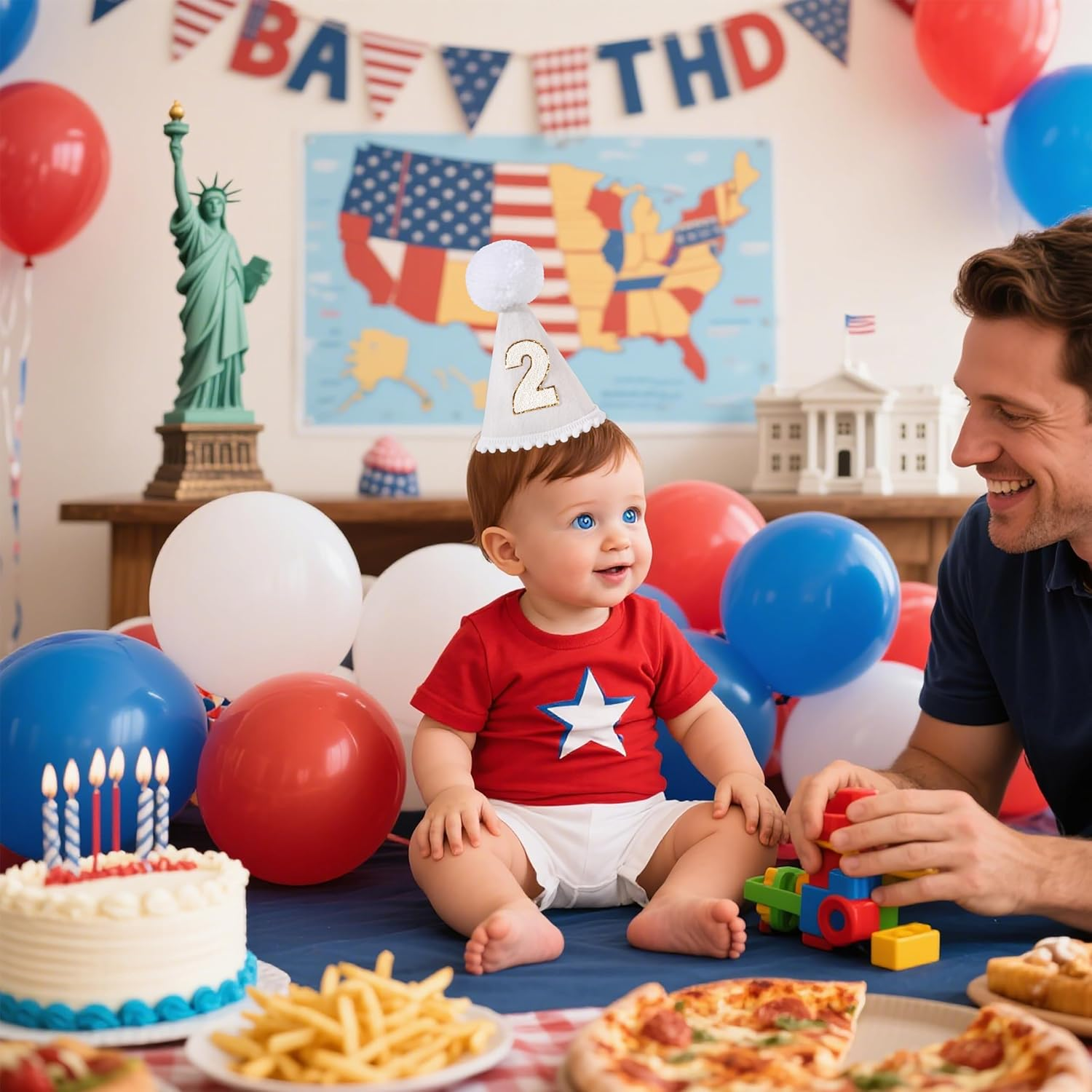 BOOMPA Boho 1St Birthday Celebration Hat - Boho 1St Birthday Conical Cap - Natural Boho First Birthday Decorations image number 4