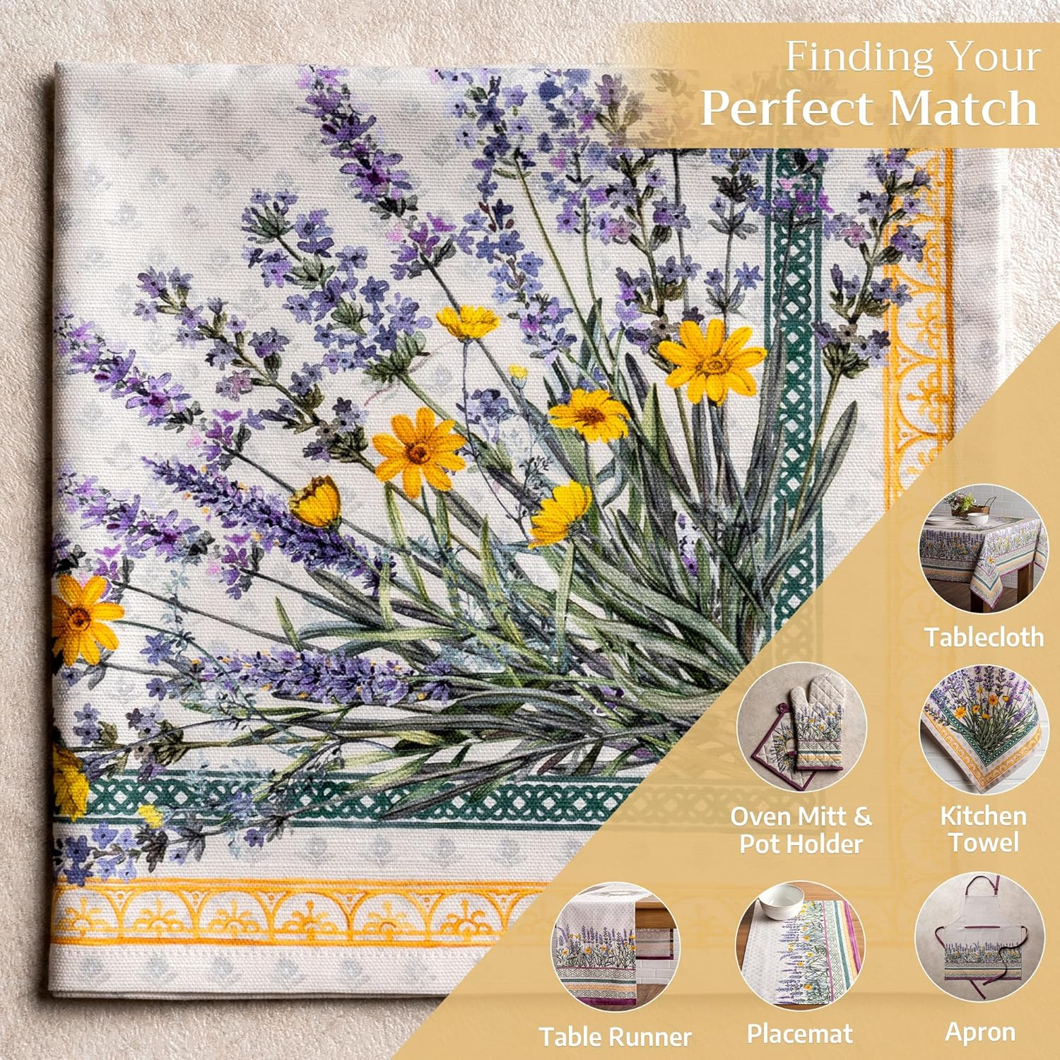 Maison D'Hermine Cloth Napkins Set of 4 100% Cotton Everyday Reusable Square Napkins Cloth Washable, Dinner, Party, Wedding, Restaurant, Spring/Summer (Fanny Lavender, 20" X 20") image number 5