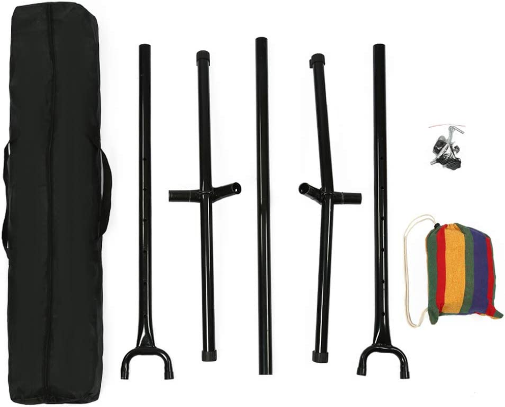 Goutime 9Ft Double Hammock with Detachable Stand Includes Portable Carrying Bag 450 Lb Capacity image number 6