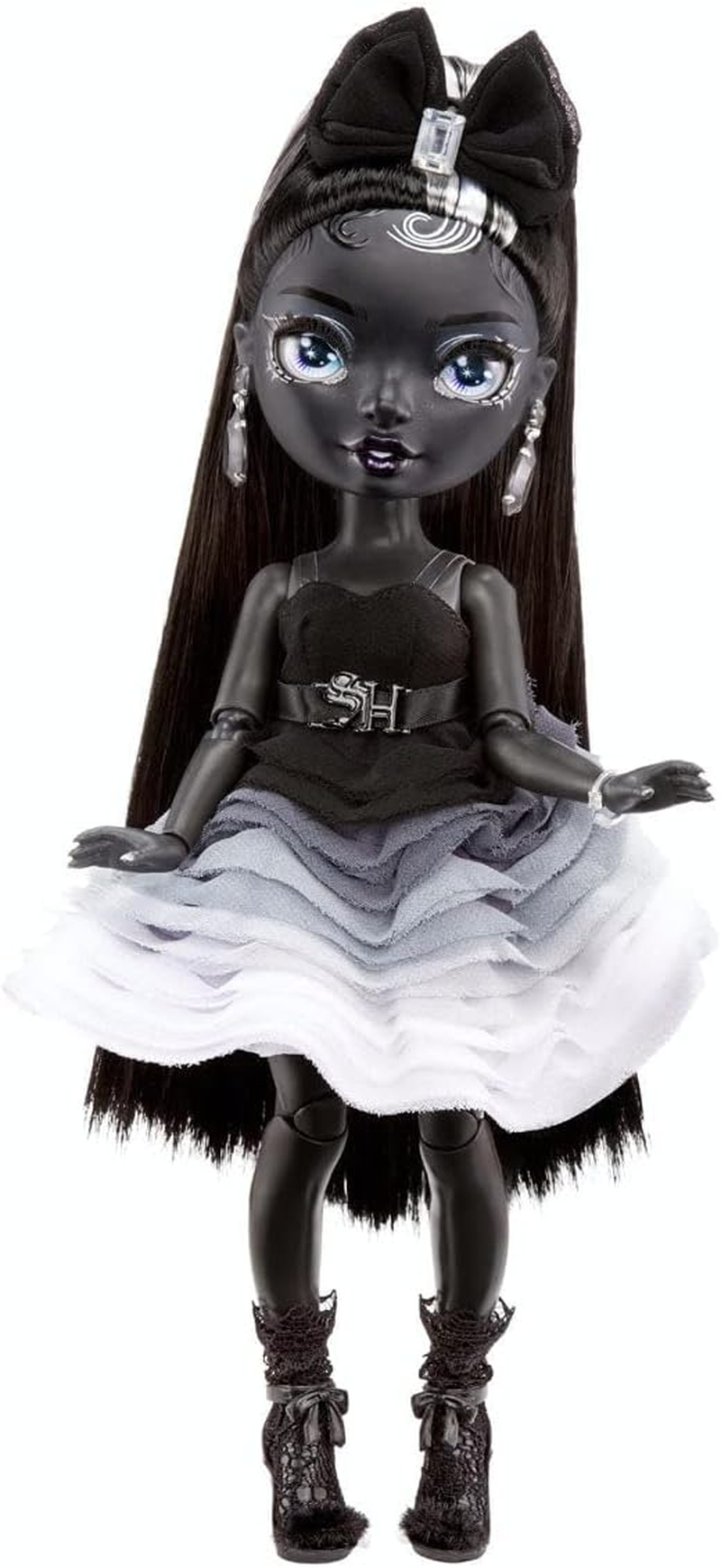 RAINBOW HIGH Shadow High Series 1 Shanelle Onyx- Grayscale Fashion Doll. 2 Black Designer Outfits to Mix & Match, Great for Kids 6-12 Years Old and Collectors, Multicolor (583554EUC)