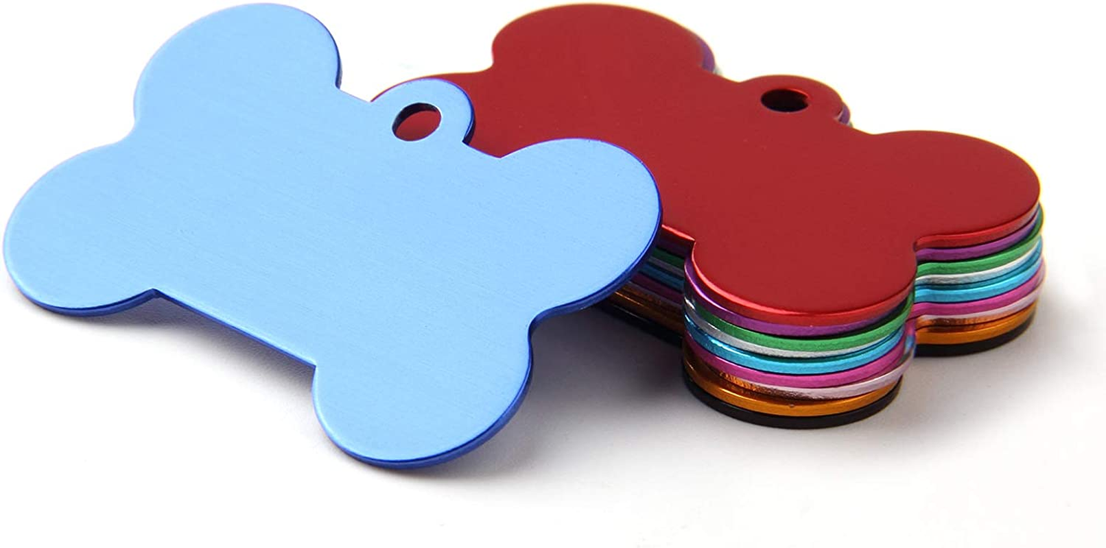 30 PCS Blank Dog Tags，Pet ID Tag Bone Shape, Aluminum Alloy for Dogs and Cats Pet ID Tag(38Mm) image number 5