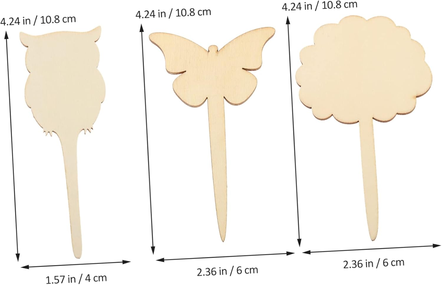 Kisangel 60Pcs Wooden Plant Labels for Flower Identification Reusable Gardening Markers for Potted Plants Garden Stake Tags for Planting