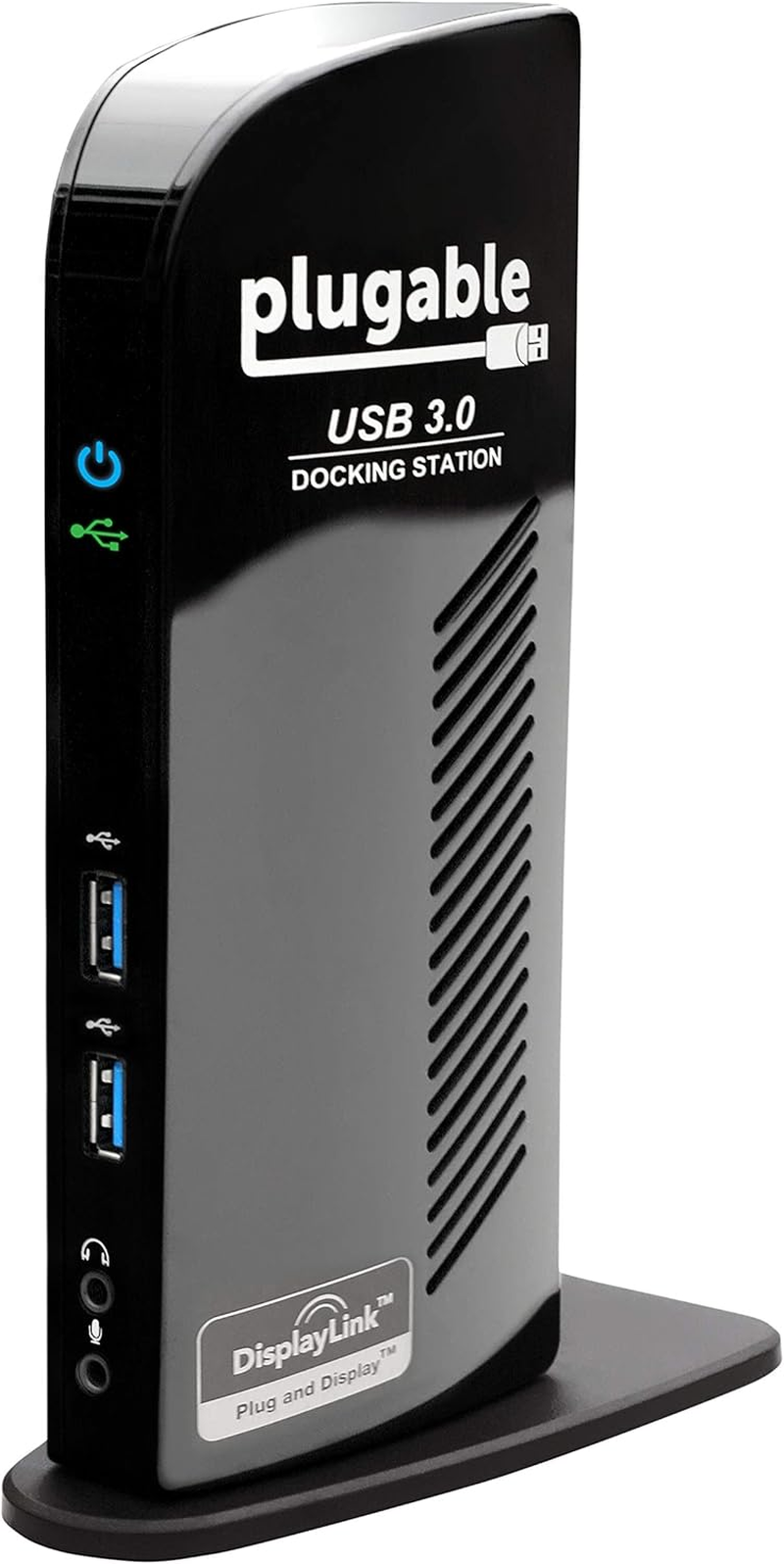 Plugable USB 3.0 Universal Laptop Docking Station Dual Monitor for Windows and Mac, USB 3.0 or USB-C, (Dual Video: HDMI and HDMI/DVI/VGA, Gigabit Ethernet, Audio, 6 USB Ports) image number 4