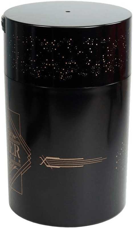Coffeevac 1LB &ndash; Patented Airtight Container | Multi-Use Vacuum Container Works as Smell Proof Containers for Ground Coffee and Coffee Bean Containers. Black with Gold Logo image number 2