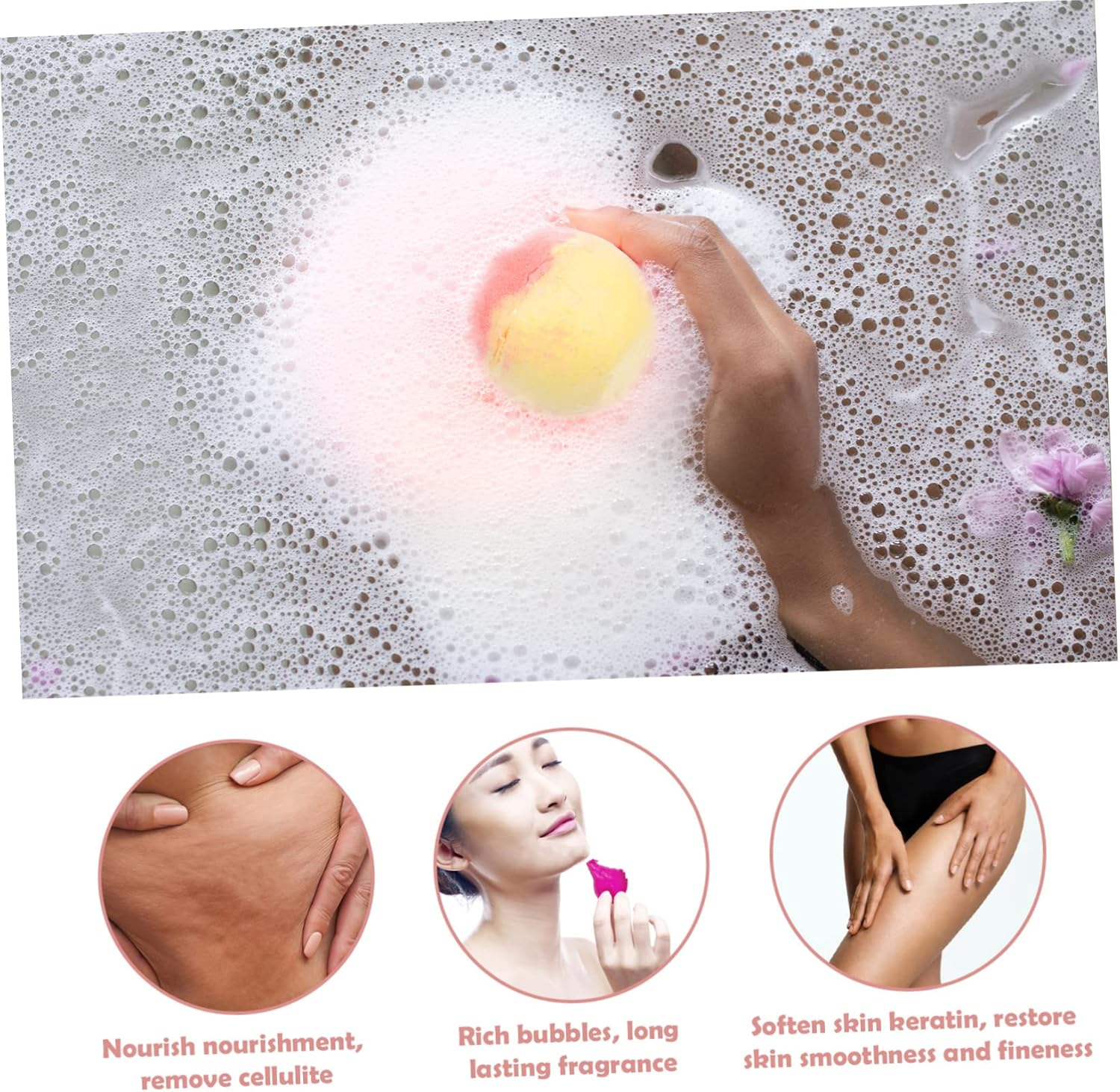 Essential Oil Bath Sea Salt Bath Ball Bright Colors Wonderful Scent Relaxing Bath image number 1
