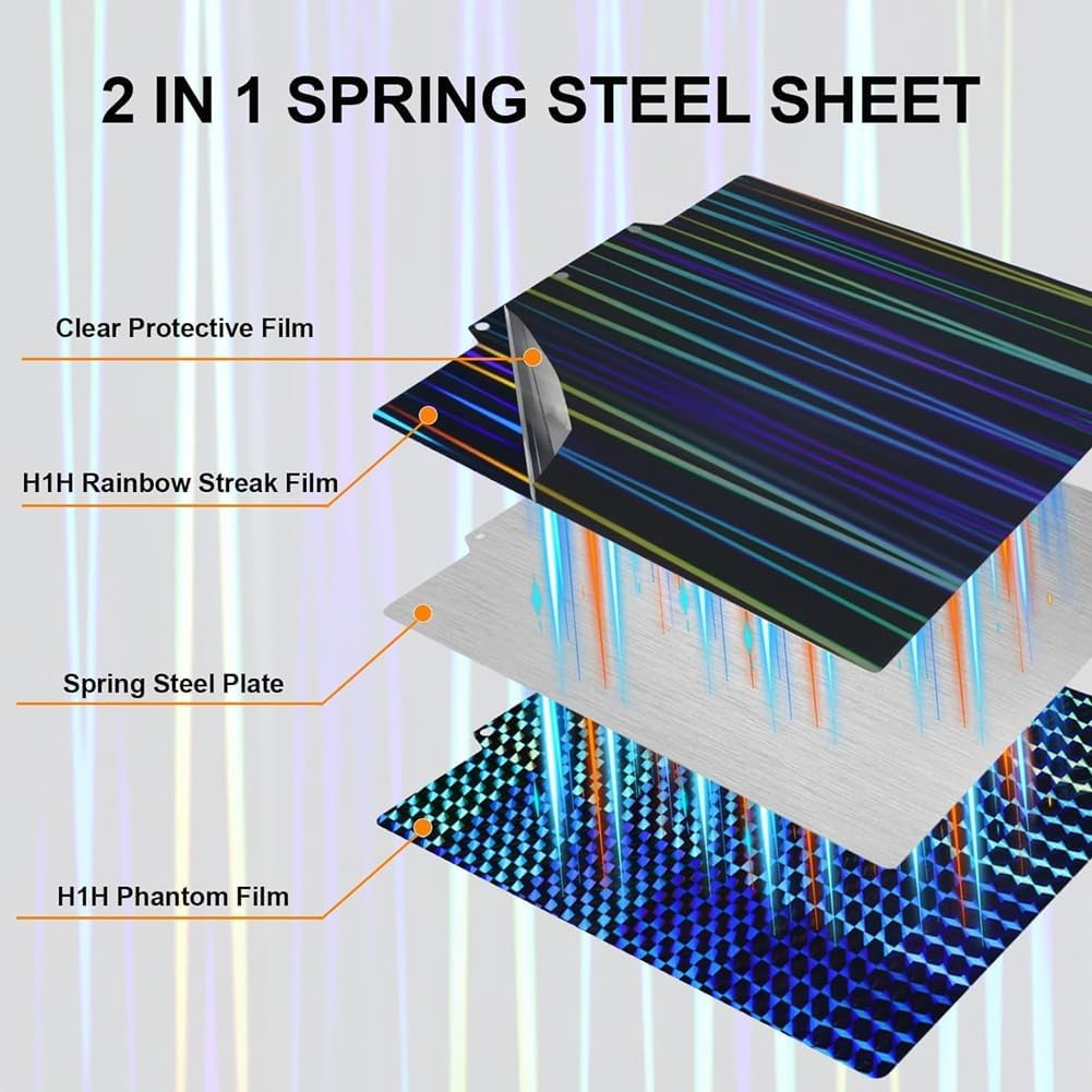 Textured H1H Build Plate 235X235Mm No Magnetic Plate, H1H Spring Steel Sheet for 3/ for 2/3/3 Pro/4/4 Pro image number 4