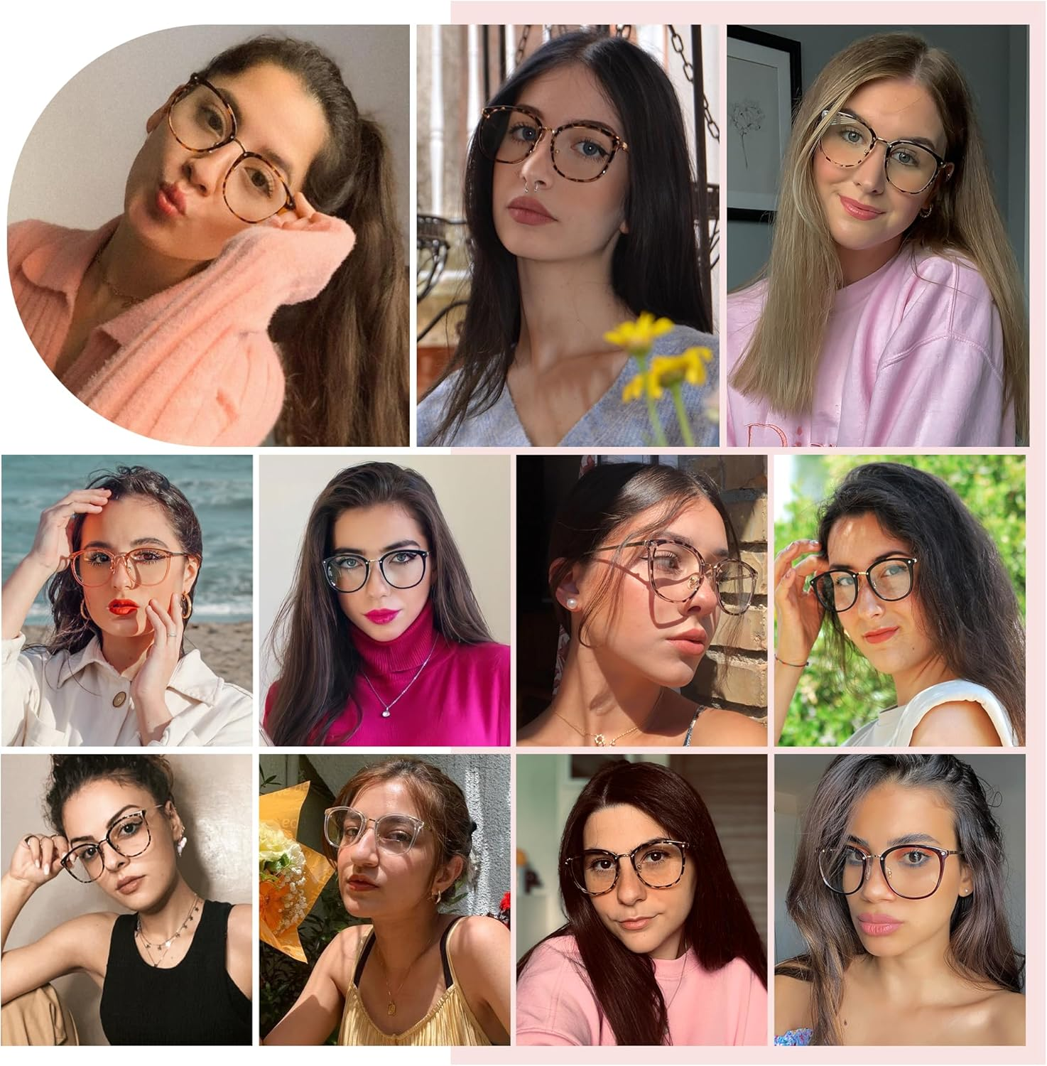 Cyxus Blue Light Glasses for Women, Blue Light Blocking Eyeglasses for Women, round Computer Eyewear anti Eye Strain Glasses image number 6