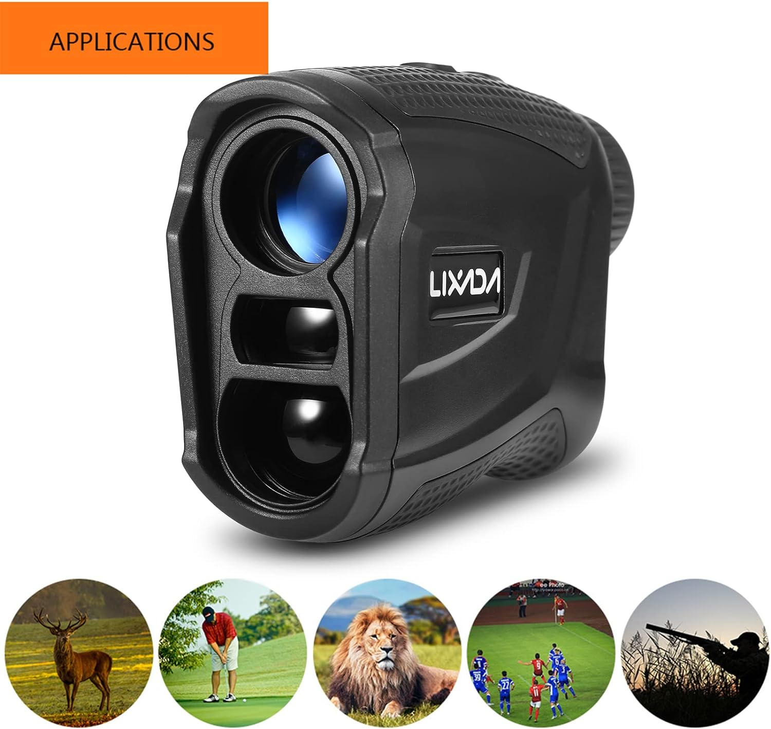 Golf Rangefinder, Professional Precision 656 Yards Range Rechargeable Distance Meter Speed Tester 6X Magnification Golfing Finder image number 2