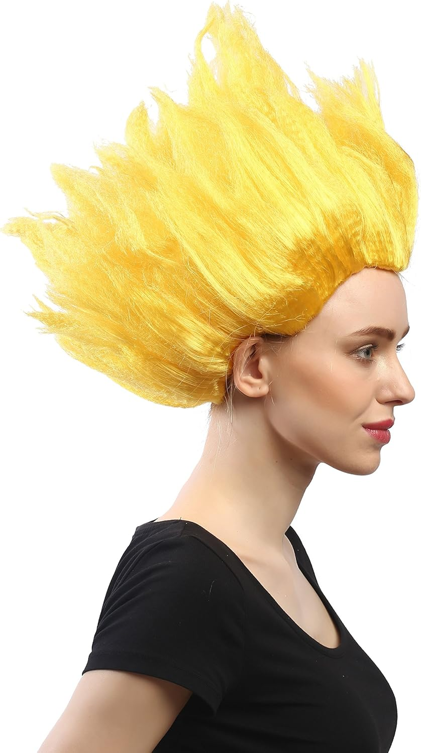 Wig ME up - 91062-PC2B Women'S Men'S Carnival Halloween Cosplay Flower Tulip Fire Devil Demon Loki Yellow High Poped