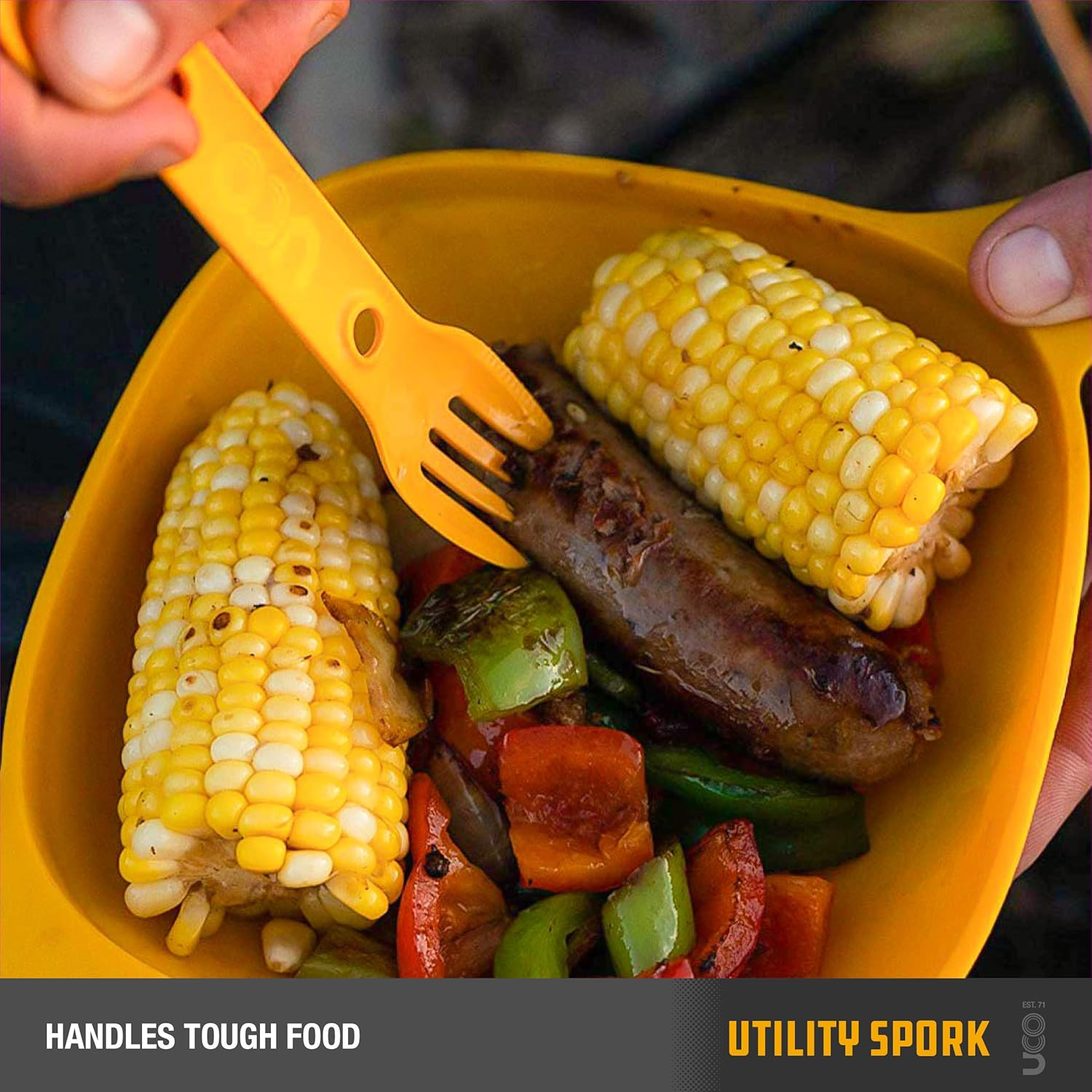 UCO Utility Spork 3-In-1 Combo Spoon-Fork-Knife Utensil image number 1