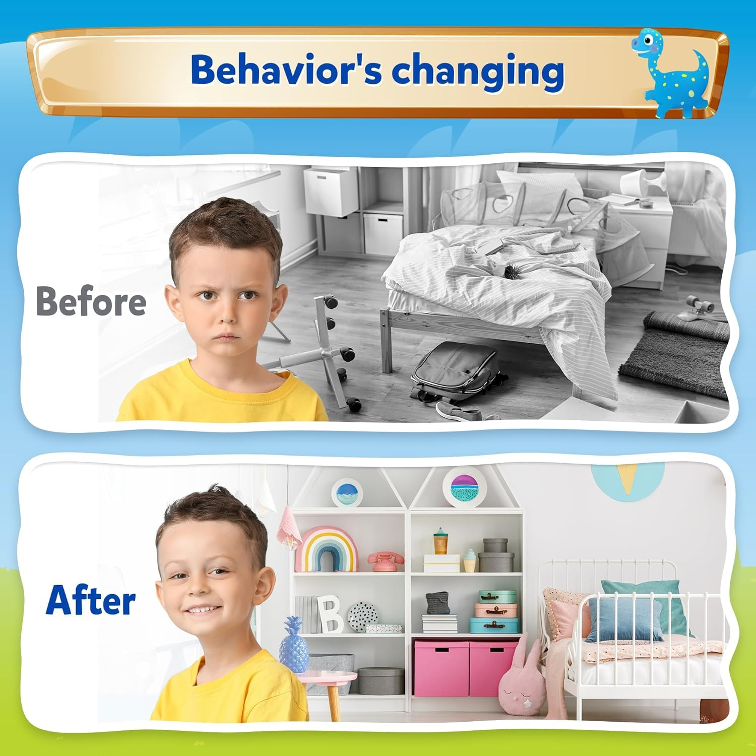 D-Fantix Reward Chart for Kids - Pad with 27 Customized Chore Charts, Behavior Chart for Kids at Home, Sticker Chart to Motivate Responsibility and Good Habits, 2280 Stickers & 48 Incentive Stickers image number 4