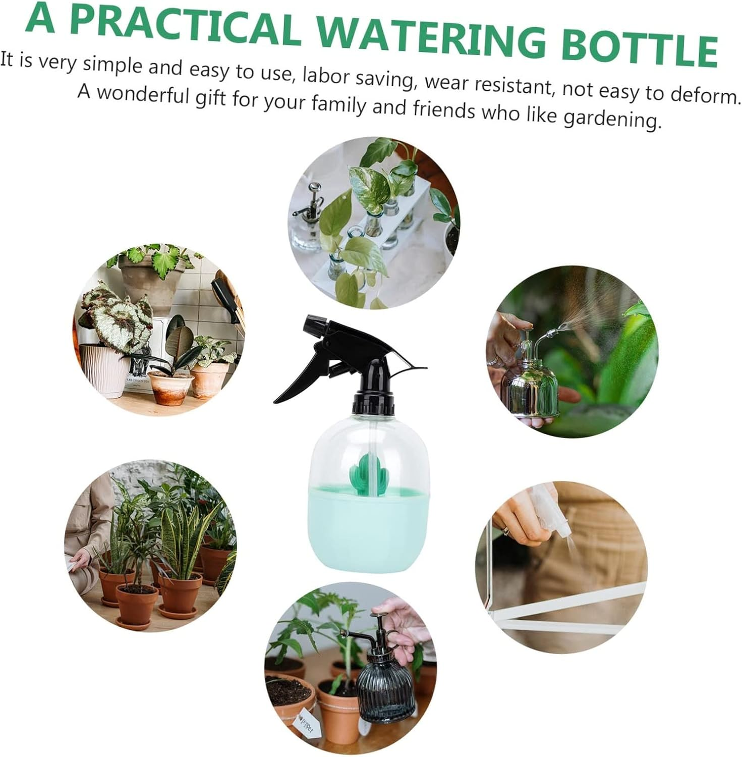 Yardenfun Versatile Watering Can Sprinkled Kettle Indoor Outdoor Plant Watering Tool image number 4