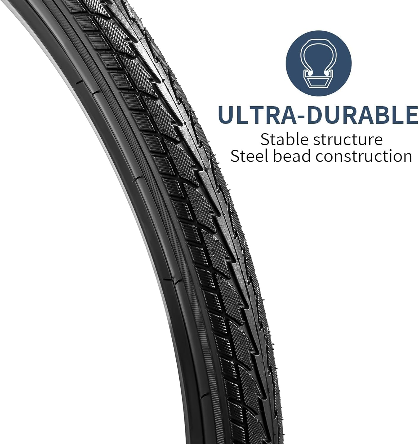 Yunscm 2 Pcs,24X1.75 Bike Tires,24X1.75 47-507 Bike Tyres + 24X1.50/1.75 Bike Inner Tube Schrader Valve 32Mm+Tire Lever,Compatible with 24Inch 1.75 Road Bike Tire and Tube,Y-101 image number 4