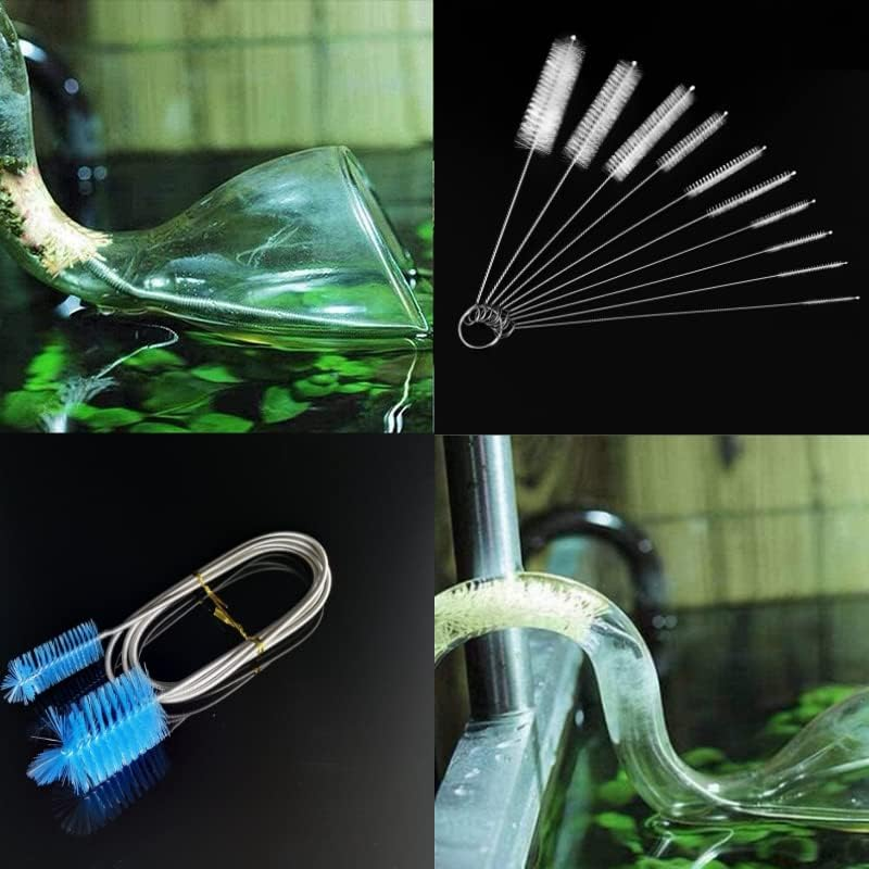 10 Pcs Flexible Drain Brush Straw Cleaner Brush Set plus Tube Cleaning Brush - Flexible Stainless (5 Feet),Flexible Drain Brush, Hose Brush, Drain Cleaning Brush image number 2