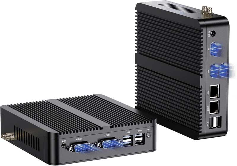 Industrial Mini PC, Fanless Computer 13Th Twin Lake-N150 (Up to 3.6Ghz, Upgraded N100), 16G DDR4, 256G NVME SSD, Win-11 Pro(Tpm2.0), COM RS232, Dual LAN, 4K@60Hz 2Xhdmi/Dp, Wifi6, BT5.2 image number 2