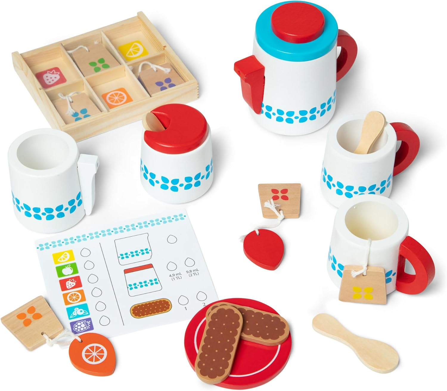 Melissa and Doug - Wooden Steep & Serve Tea Set image number 4