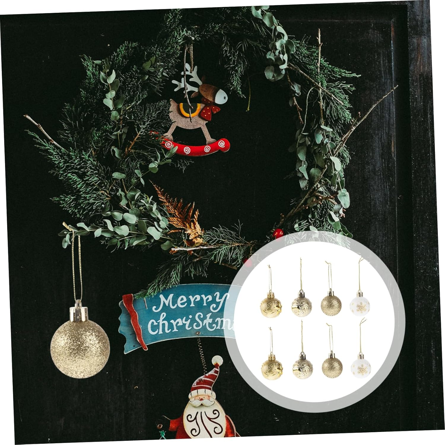 STOBAZA 30Pcs Shiny Christmas Tree Balls Xmas Ornaments for Holiday Decor and Festive Scene Random Colors for Parties and Family Celebrations image number 5