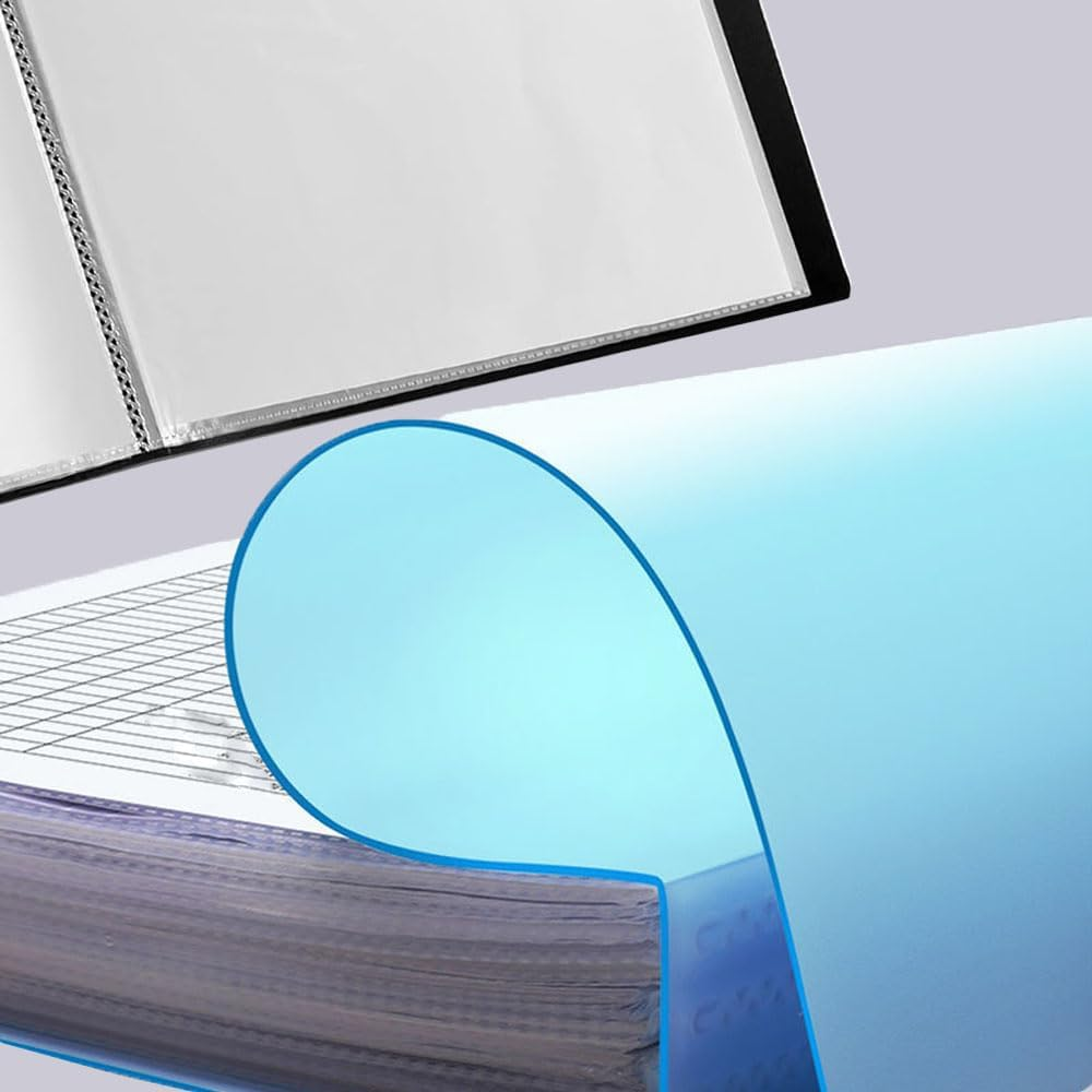 6 Pack A4 Display Book, Binder with PVC Sleeves 40 Pockets, Project Management Folder, Waterproof File Bag, Bound Sheet Protector Presentation Book, Display Book(6 Colors) image number 3