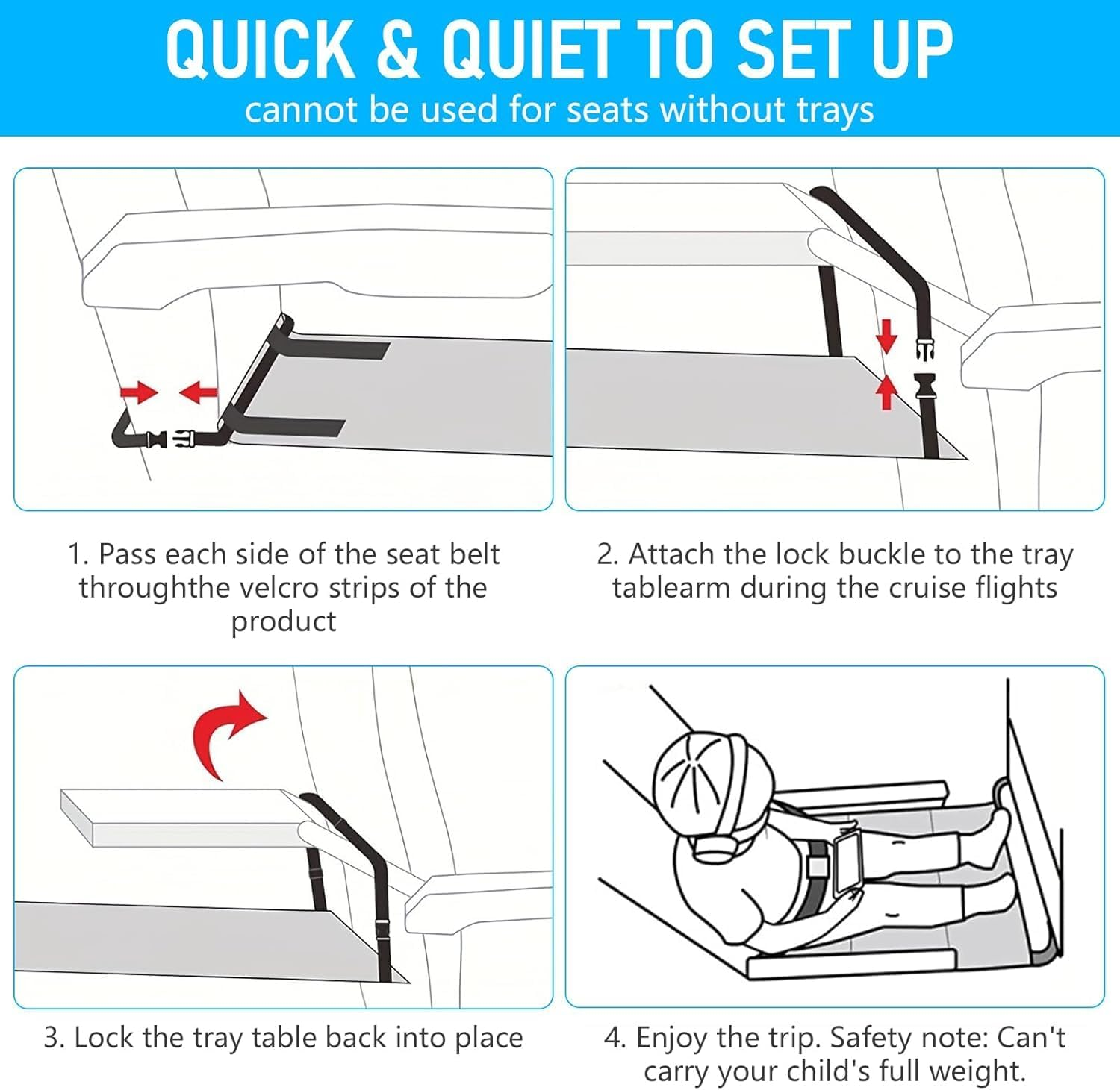 Airplane Bed, Airplane Seat Extender Aeroplane Bed for Portable Airplane Foot Hammock for Plane Travel Essentials to Lie down on Plane Airplane(Black) image number 5