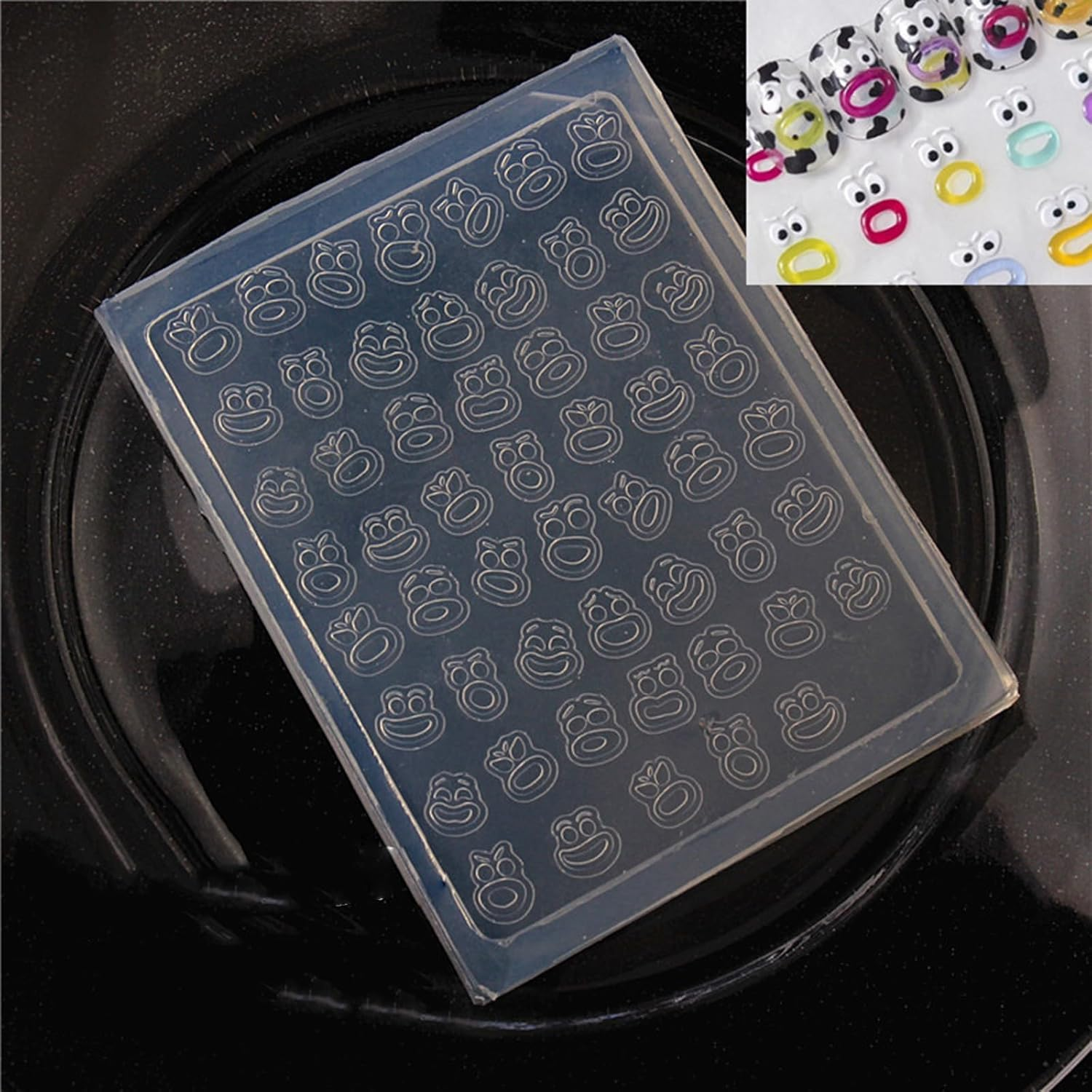 Silicone Nail Art Mold - Sturdy & Reusable for DIY Nails, Salon Use, Home Decoration - Professional Nail Artists Kit with Butterfly & Rose Designs Embossing image number 4