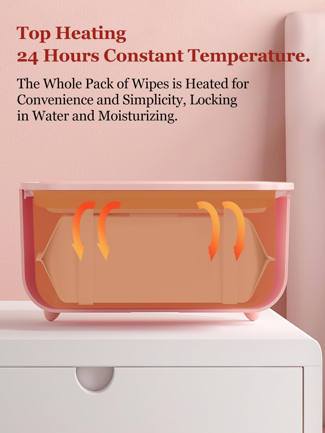 2024 New Wipe Warmer - Premium Baby Wet Wipes Dispenser, Diaper Warmer for Home Use - Essential Calentador De Wipes Para Bebes - Travel Friendly with USB Supply image number 2