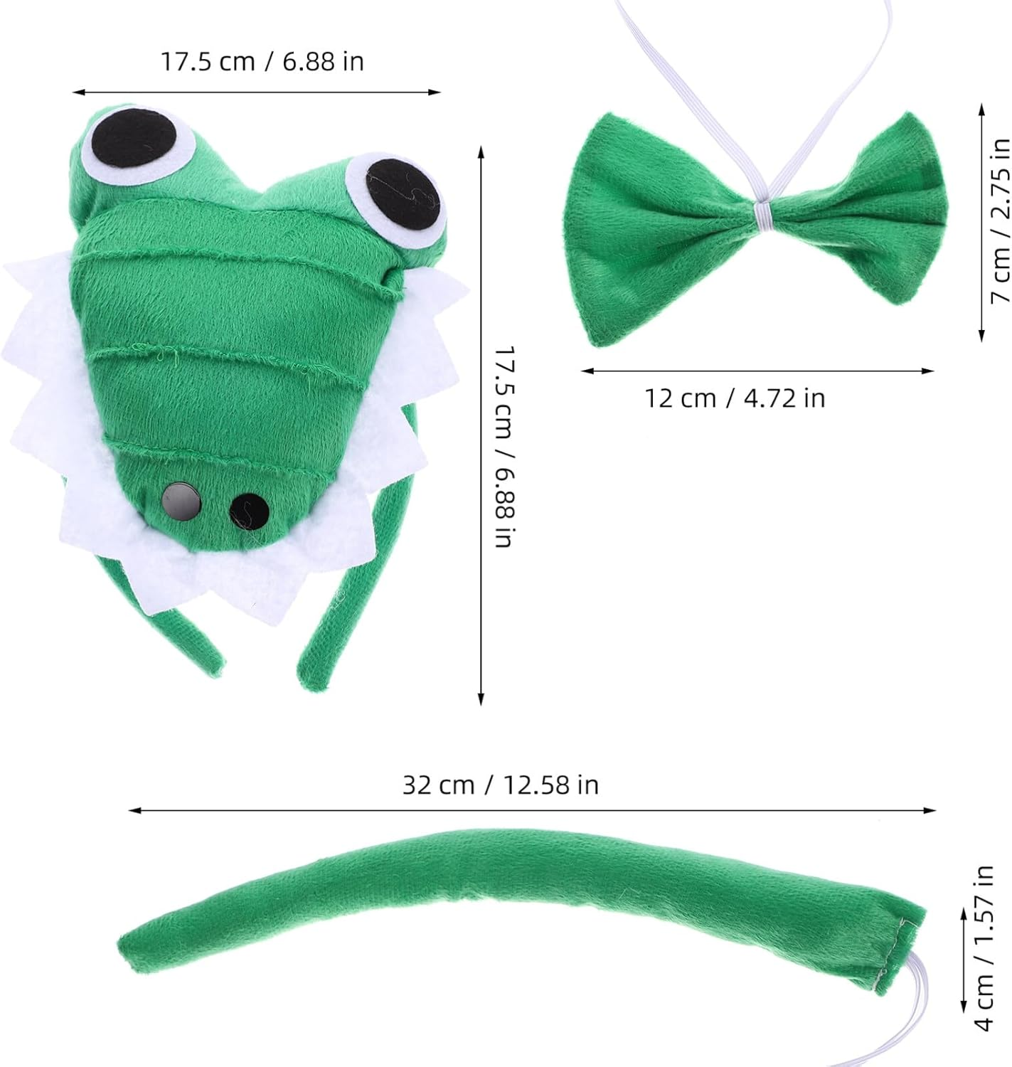Green Cosplay Set - Headband, Bowtie, Tail for Festival Parties and Role Play image number 5