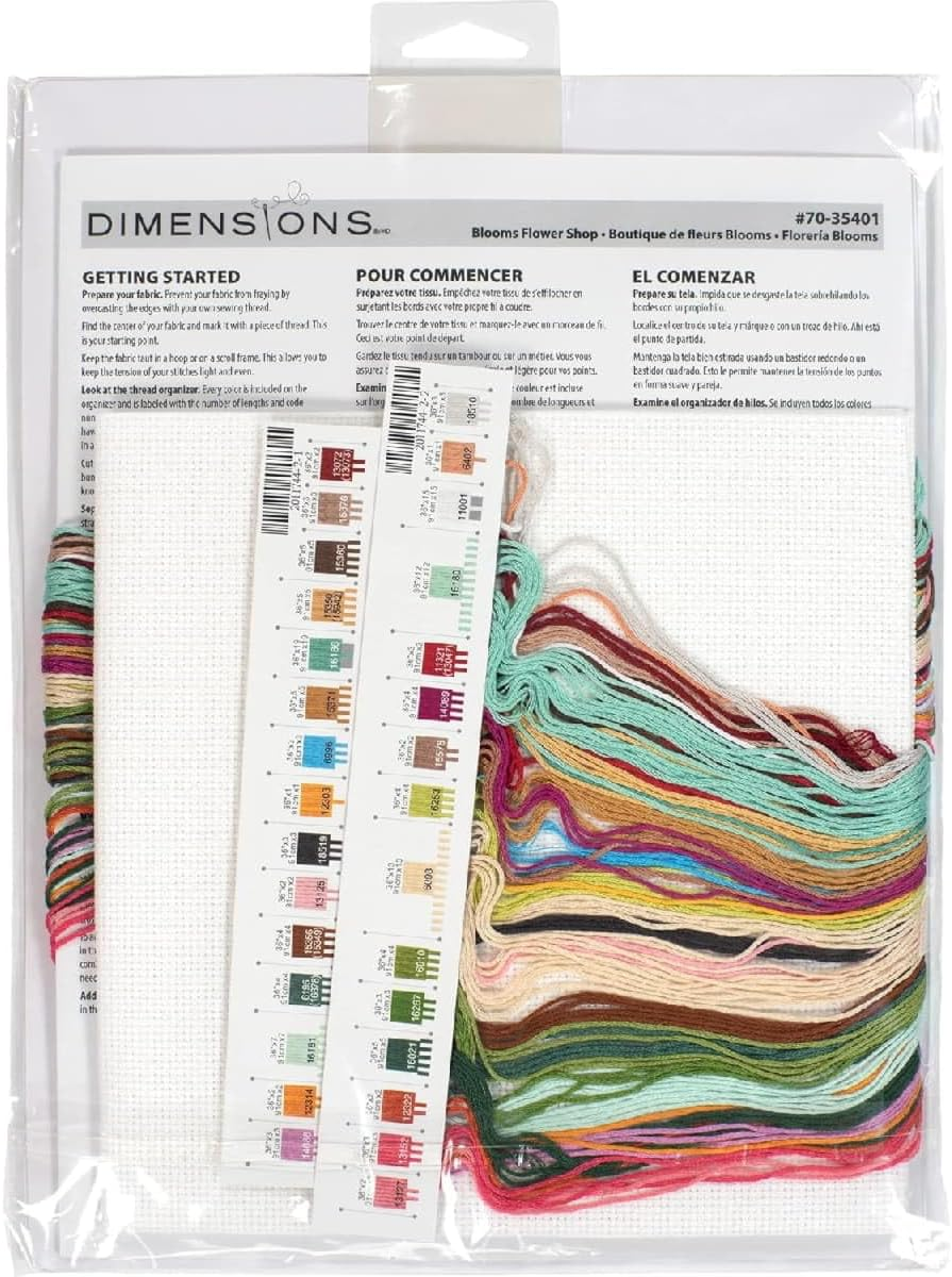 Dimensions Blooms Flower Shop Cross Stitch Kit, 30 Cm X 30 Cm