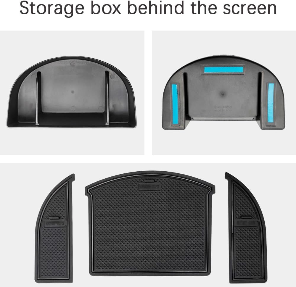 Is Suitable for BYD Dolphin Accessories 2024-2025 Center Console Storage Rack and Screen Rear Storage Bin, Front Water Cup Holder and Rear Trash Can (4 Pieces in Total for AU RHD) image number 1