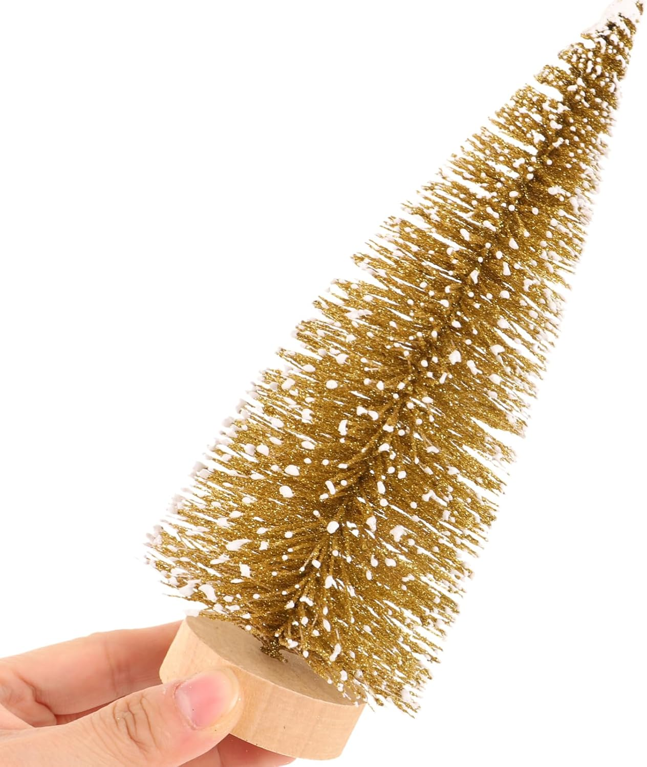 12Pcs Xmas Tree Pendants Desktop Christmas Decorative Flocking Adornment Craft Supplies for Christmas Tree Flowers Decorations image number 5