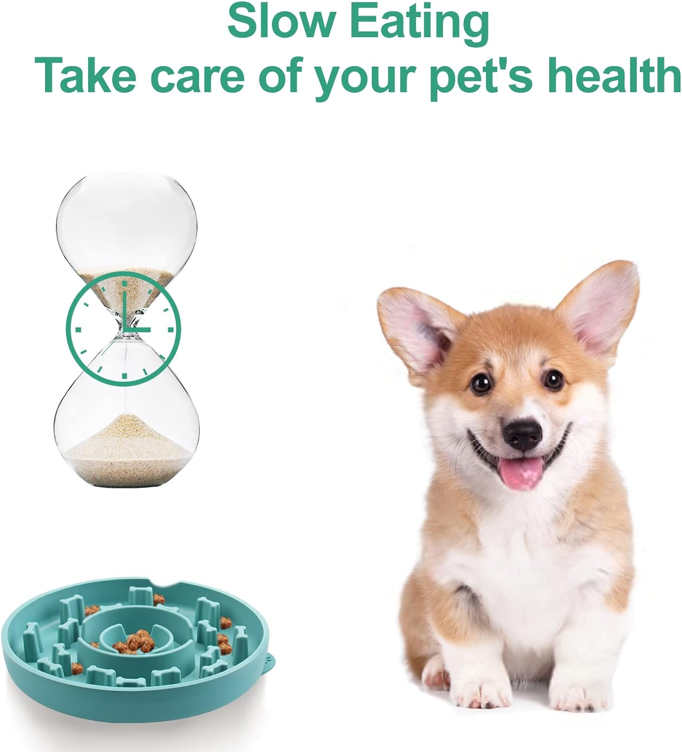 Slow Feeder Dog Bowl with Suction Cups Anti-Slip Silicone Anxiety Relief Dog Cat Bowl for Dog Bathing & Dog Training Healthy Pet Bowl Medium image number 3