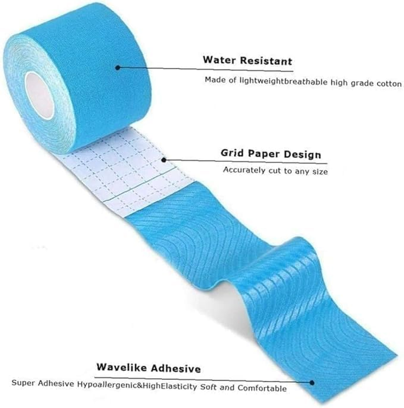 Athletic Sports Tape Elastic Kinesiology Tape, 3Pcs Athletic Sports Tape,Sport Trainers Waterproof Physio Sports Tape,Trainers Waterproof Physio Sports Tape for Shoulder, Muscle, Ankle image number 5