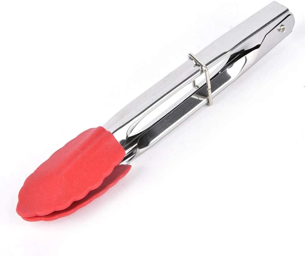 Kitchen Tongs - Stainless Steel with Silicone Tips - 18Cm - 3 Pack image number 2