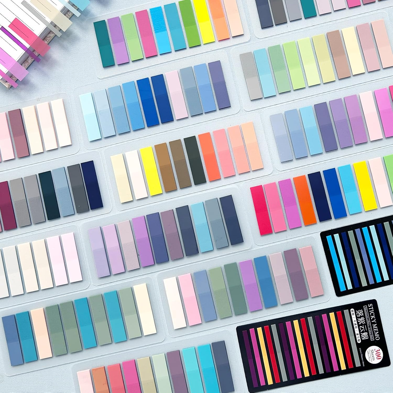 WSCHU 3400Pcs Sticky Tabs Book Tabs, Morandi Translucent Book Markers Sticky Note Tabs,Multi-Colored Writable & Repositionable Book Annotation Tabs, Page Markers, Annotation Supplies image number 6