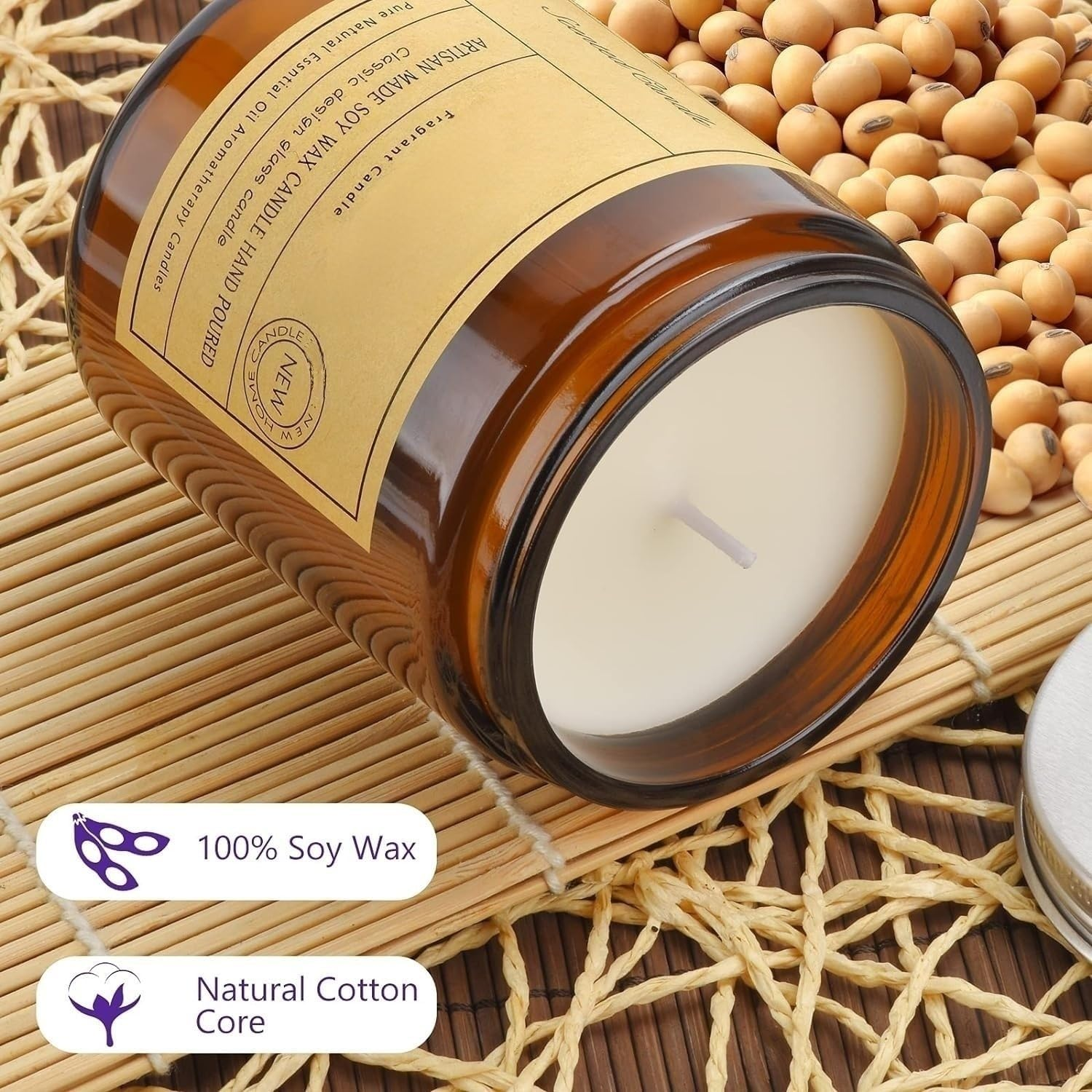 Scented Candle Gift Set - 7Oz Glass Jar Candles Made from Soy Wax - Relax and Relieve Stress,Perfect for Birthday,Valentine'S Day,Housewarming & Everyday Home Scent Gift Decoration image number 2