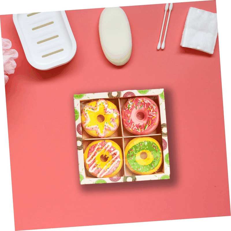 4Pcs Doughnut Shape Bath Salt Balls Aroma Salt Bathing Bombs for Spa Random Style image number 2