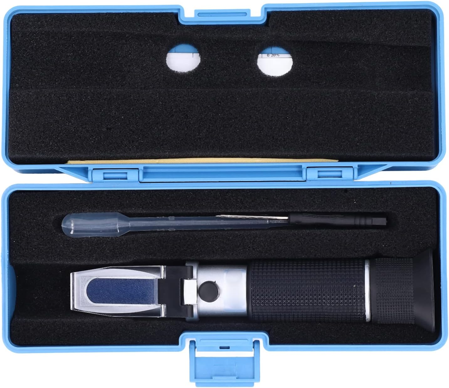 Brix Refractometer, Dual Scale Specific and Brix Digital Handheld Refractometer 0%~32% Honey Moisture Tester, Hydrometer in Wine Making and Beer Brewing, Homebrew Kit