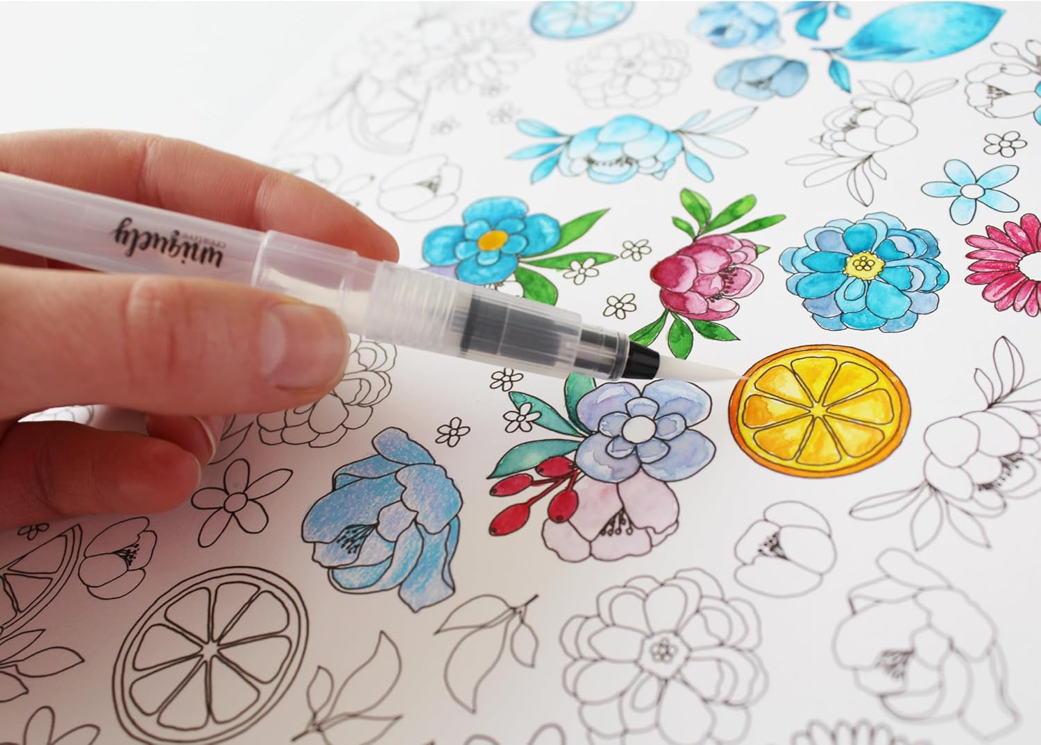 Uniquely Creative UNIQOLOUR Waterbrush Pen for Watercolour Painting (Clear 14.5 Cm) image number 2