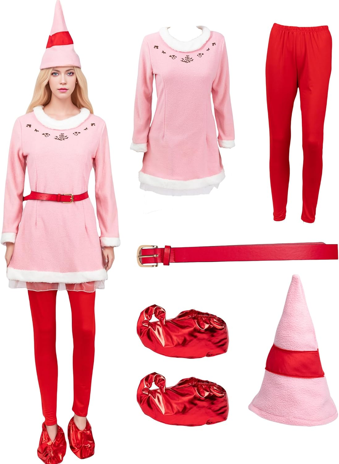 Christmas Elf Costume for Women Halloween Costumes Dress Adult Women Cosplay Costumes Outfits image number 5